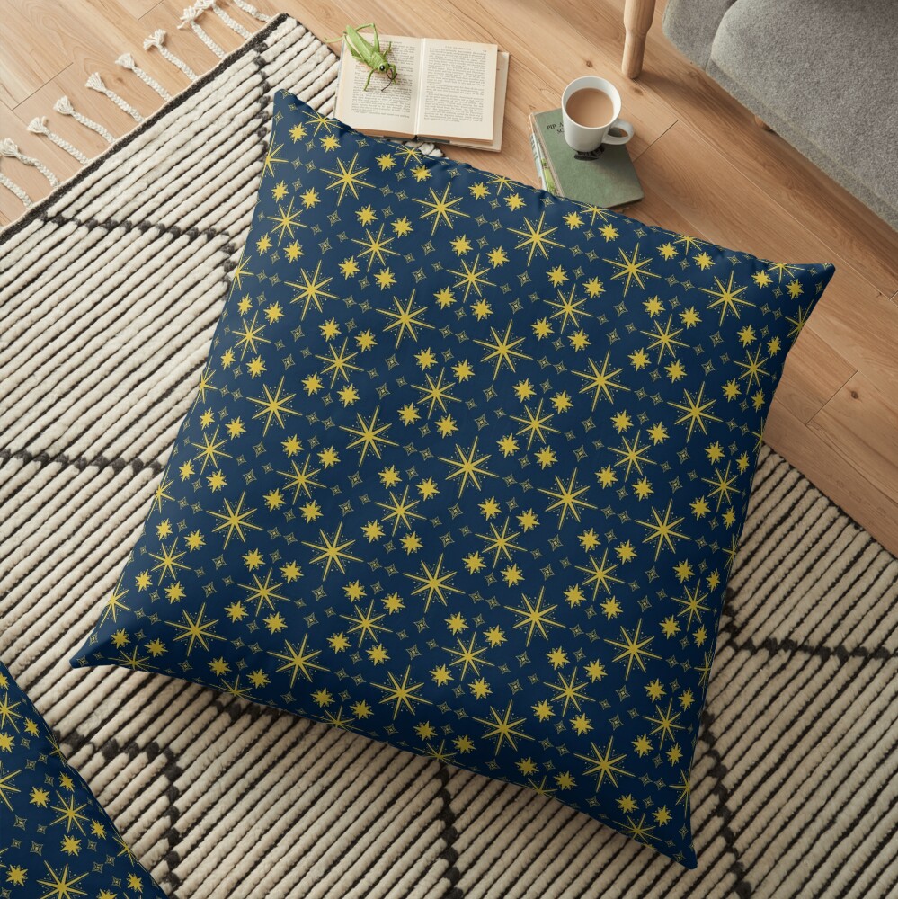 Winter Stars Floor Pillow