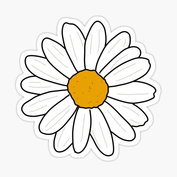 daisy | millennial pink background Sticker