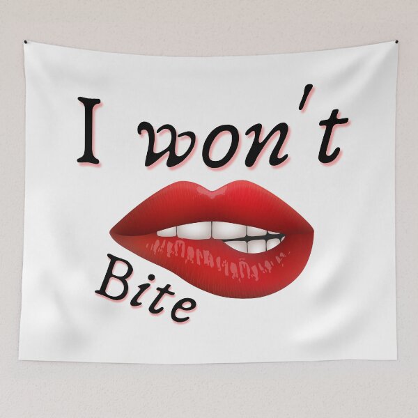 Item preview, I Won't Bite lips  designed and sold by FeaturedStore.
