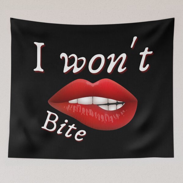 Item preview, I Won't Bite lips designed and sold by FeaturedStore.