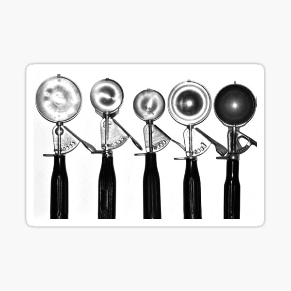 Scoops in Line Sticker