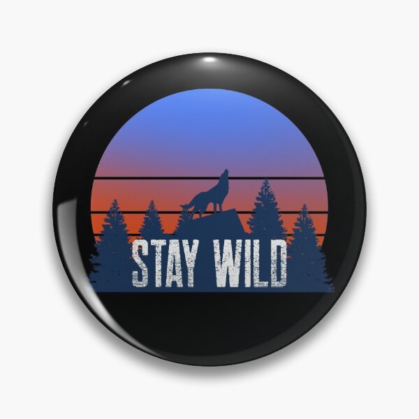 Item preview, Stay Wild Sunset Wolf designed and sold by Rooster Syndicate.