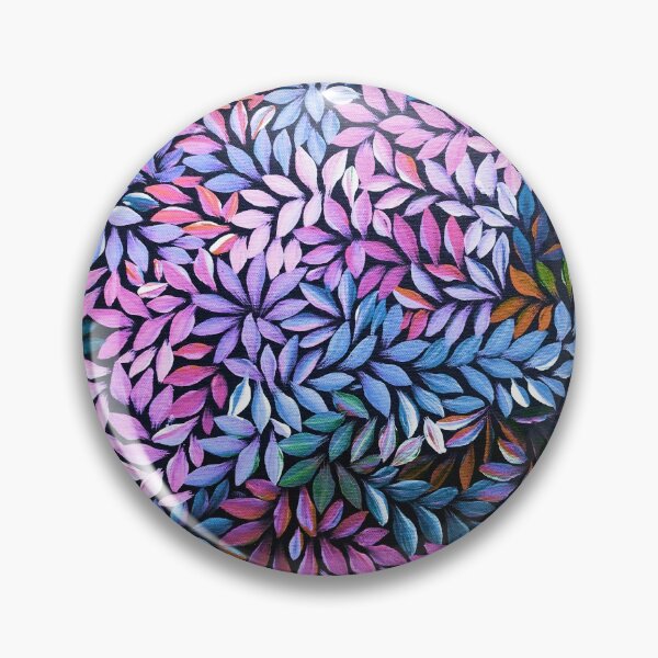 Item preview, Australian Aboriginal Art Medical Leaves Pink Purple Blue designed and sold by GhostGumDesigns.