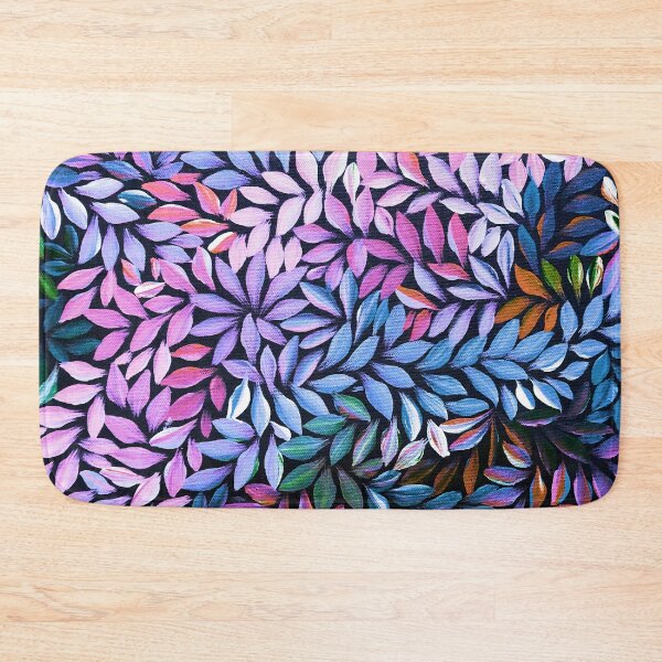 Item preview, Australian Aboriginal Art Medical Leaves Pink Purple Blue designed and sold by GhostGumDesigns.
