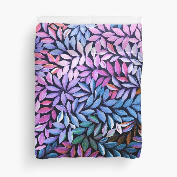 Item preview, Australian Aboriginal Art Medical Leaves Pink Purple Blue designed and sold by GhostGumDesigns.