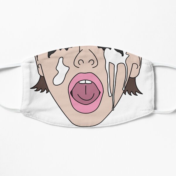 Eyaculacion | Mamada | Máscara de ilustración femenina sexy Mascarilla plana