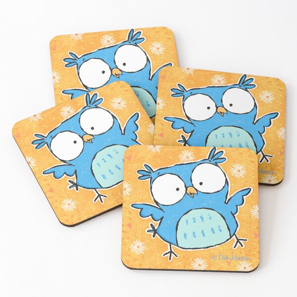 Item preview, Blue Owl with Daisies designed and sold by Deb Johnson.
