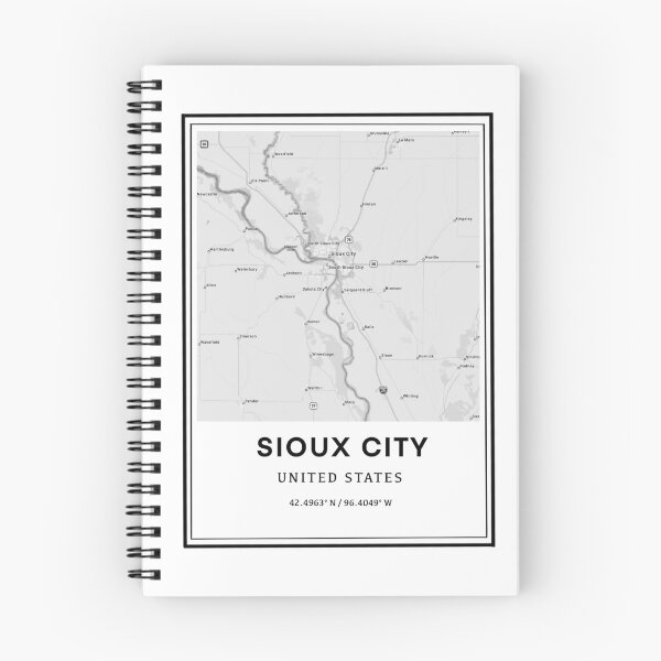 Item preview, Sioux City Iowa Map Coordinates designed and sold by Emily Designs.