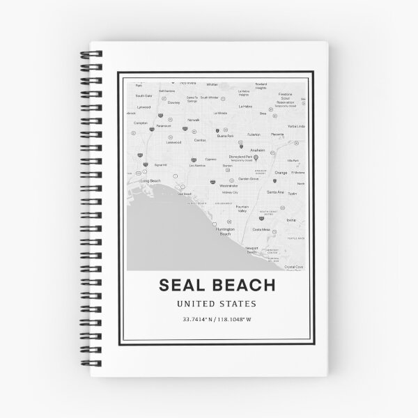 Item preview, Seal Beach California Map designed and sold by Emily Designs.