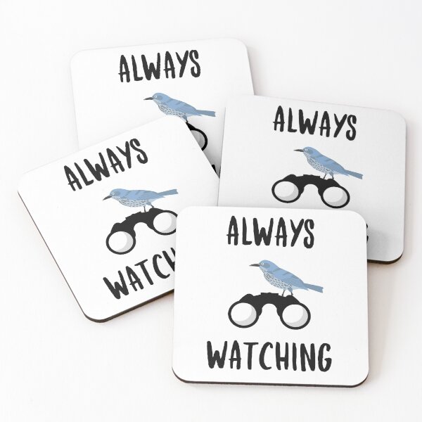Item preview, Always Watching, Bird Watching, Cartoon Bird, Binoculars designed and sold by JoshShafley.