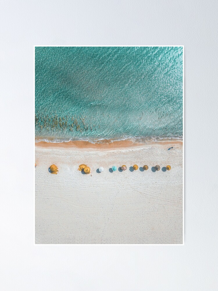 "SEA, SAND AND BEACH UMBRELLA" Poster for Sale by Bombastik Redbubble