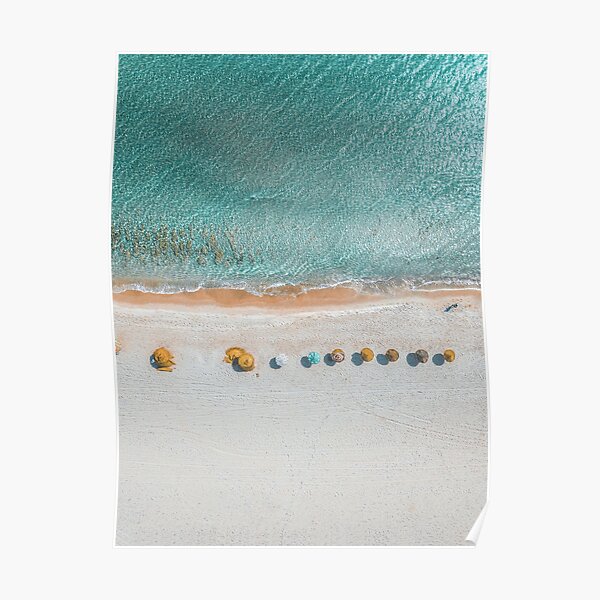 "SEA, SAND AND BEACH UMBRELLA" Poster for Sale by Bombastik Redbubble