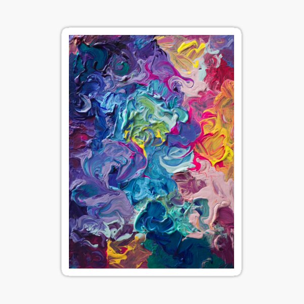 Rainbow Flow Abstraction Sticker
