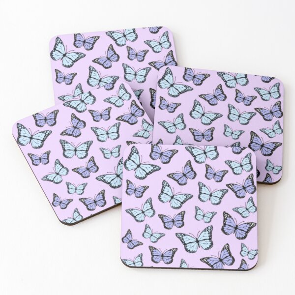 Item preview, blue and purple butterflies (purple background) designed and sold by emilyyyxdouglas.