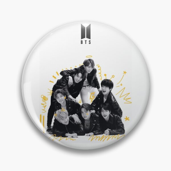 BTS BLACK WHITE Pin