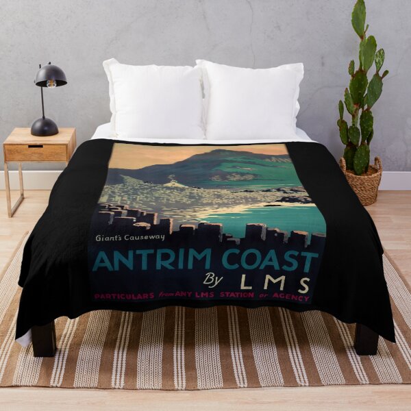 Item preview, retro classic Antrim Coast poster designed and sold by CorasPosters.