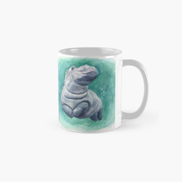 Aperçu de l'œuvre Aquarelle de Fiona l'hippopotame créée et vendue par Russell Ihrig.