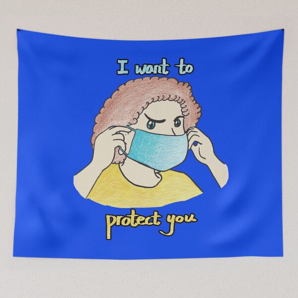Item preview, I want to protect you by wearing a mask 2020 funny gift designed and sold by AliceXueTrp.