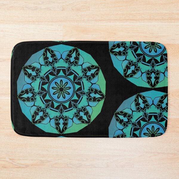 Item preview, Cut Block Spindle Mandala Aqua Turquoise Blue designed and sold by SirCrim.