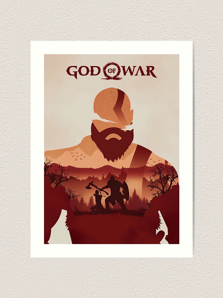 God of War, Atreus wall decor, factory Kratos wall art, Gods print, Kratos and Atreus, Gamer canvas, Gift for Man, Gamer Room decor, God of War art