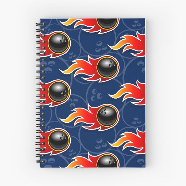 Item preview, Bowling Ball Balls Ten Pin 10 Pin Flaming Fire Falling Hot Rod Flames Dark Blue designed and sold by Draculaura2009.