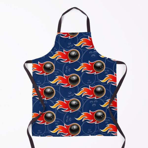 Item preview, Bowling Ball Balls Ten Pin 10 Pin Flaming Fire Falling Hot Rod Flames Dark Blue designed and sold by Draculaura2009.