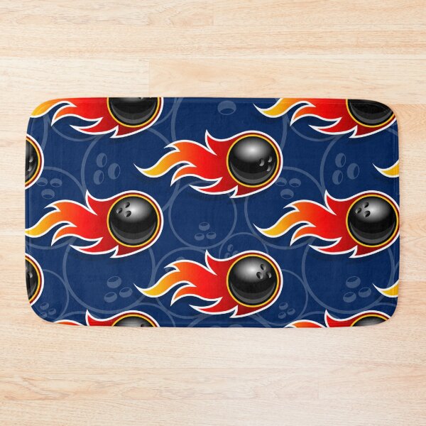 Item preview, Bowling Ball Balls Ten Pin 10 Pin Flaming Fire Falling Hot Rod Flames Dark Blue designed and sold by Draculaura2009.