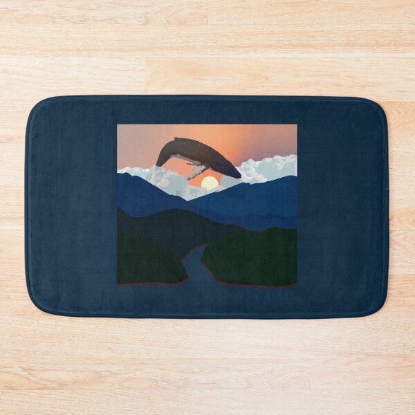 Item preview, Giant Humpback Whale Leaping Over Blue Mountains designed and sold by robalonso.