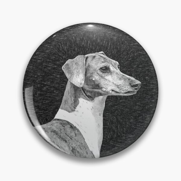 Item preview, Black and White Digital Painting of an Azawakh designed and sold by Mimi Foley.