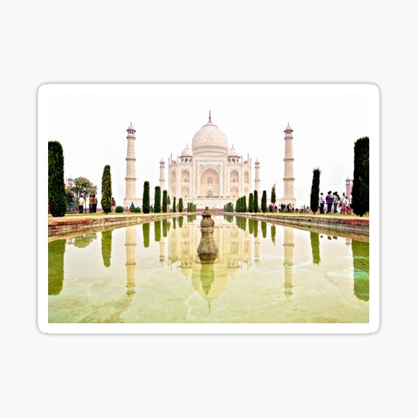 The Taj Mahal at Sunrise in November Sticker