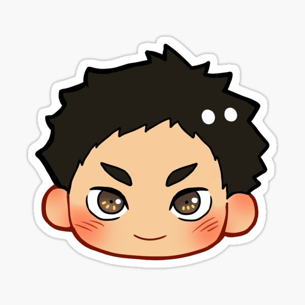 Haikyuu Confession Chibis Daichi Sticker By Introvertmochi Redbubble