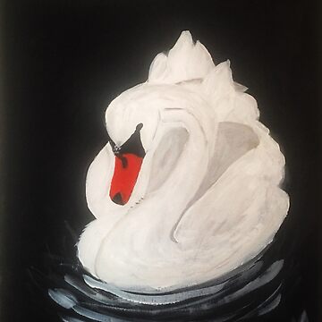 Artwork thumbnail, Swan in the Dark by rb-angiempaints