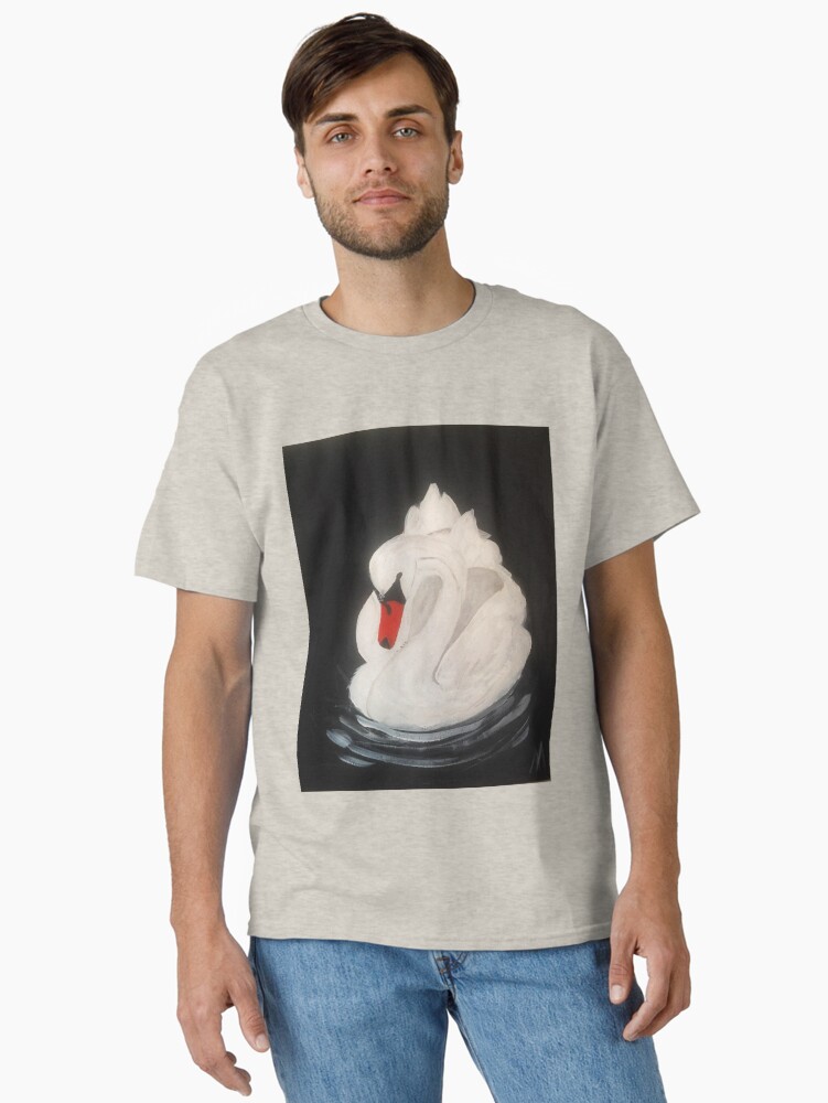 Thumbnail 2 of 7, Classic T-Shirt, Swan in the Dark designed and sold by rb-angiempaints.