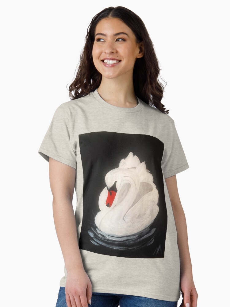 Thumbnail 1 of 7, Classic T-Shirt, Swan in the Dark designed and sold by rb-angiempaints.