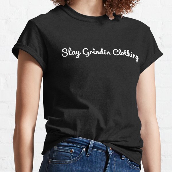 Stay Grindin Clothing - Cursive - White Classic T-Shirt