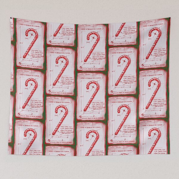 Item preview, Christmas Candy Cane tech spec designed and sold by KJTcreative.