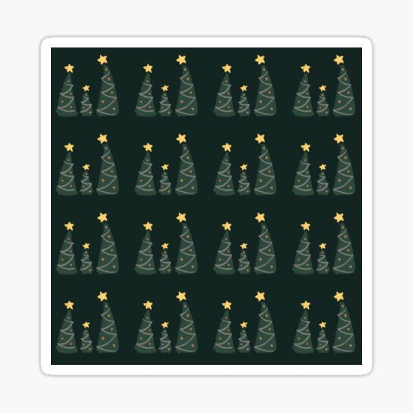 Christmas Tree Family Pattern Sticker