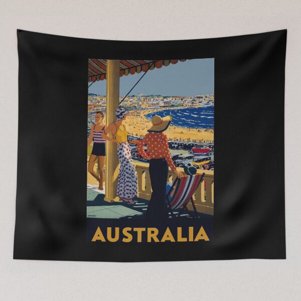 Item preview, retro classic Australia poster designed and sold by CorasPosters.
