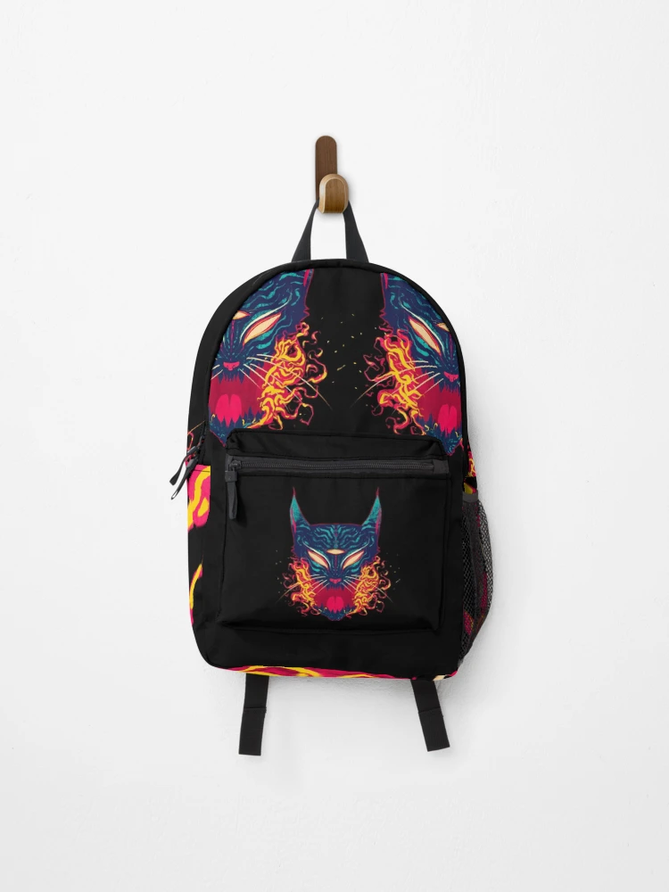 Thumbnail 1 of 3, Backpack, FLAMES CAT designed and sold by RakkaArts.