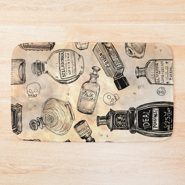 Item preview, Scattered Tea Stained Poison Bottles designed and sold by Poison-Antidote.
