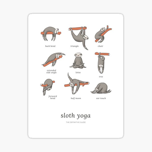 Sloth Yoga - The Definitive Guide Sticker