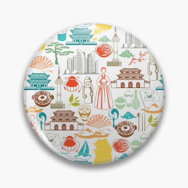 Item preview, Korean history and culture illustration pattern design designed and sold by K-LetterCo.