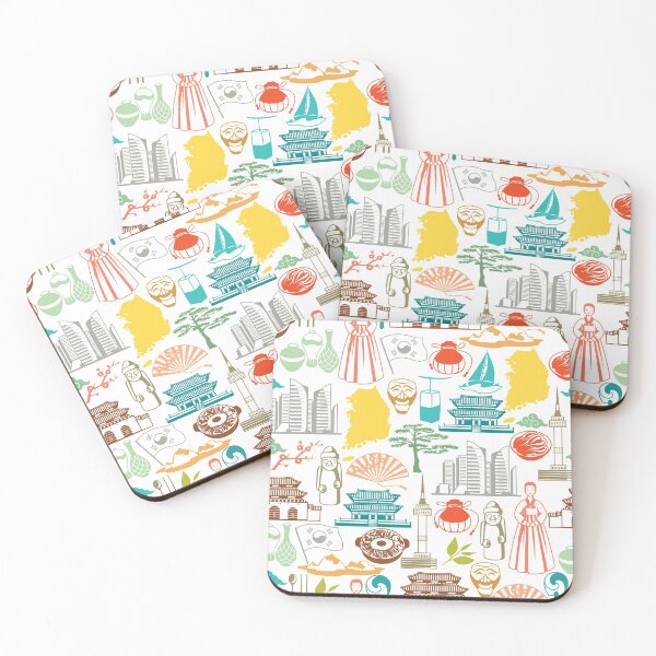 Item preview, Korean history and culture illustration pattern design designed and sold by K-LetterCo.