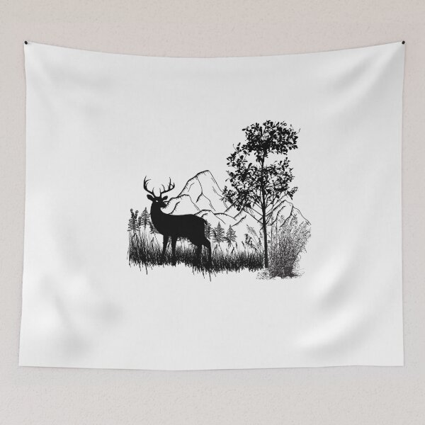 Item preview, Deer in the Mountains designed and sold by jonnyglobal.
