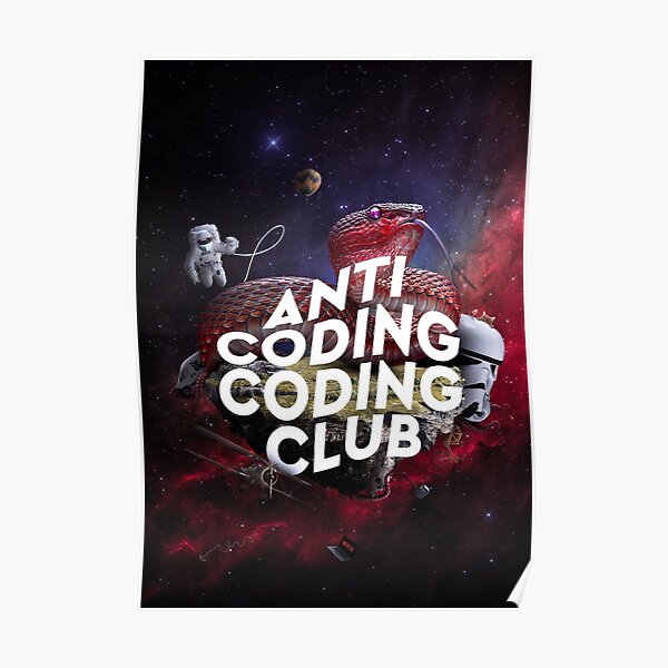 "Anti Coding Coding Club wall art" Poster by Ash4designs | Redbubble