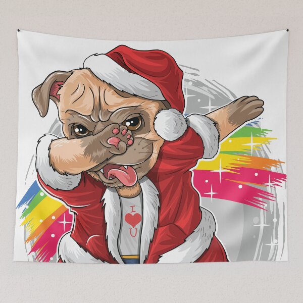 Item preview, Christmas pug dog dabbing dance designed and sold by Brendsy.
