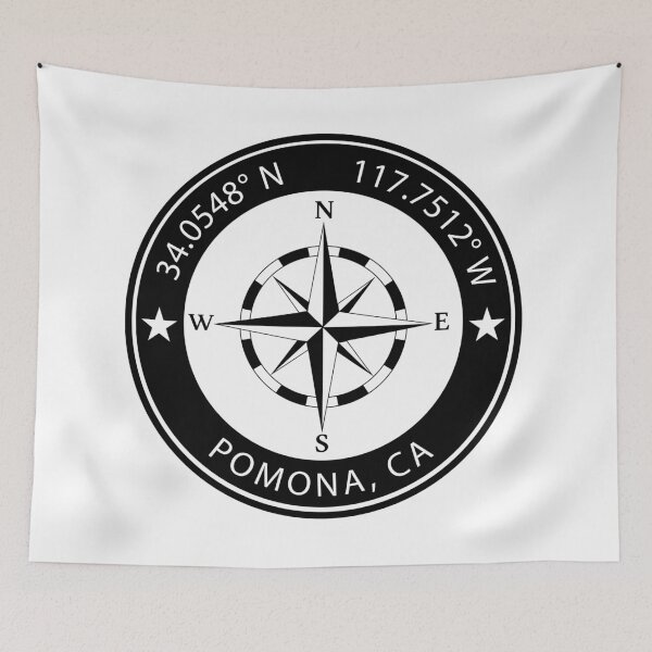 Item preview, Pomona, California Geographical Coordinates designed and sold by TeeOhGraphics.