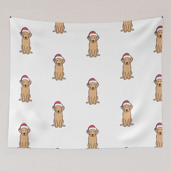Item preview, santa golden retriever designed and sold by swagnstickers.
