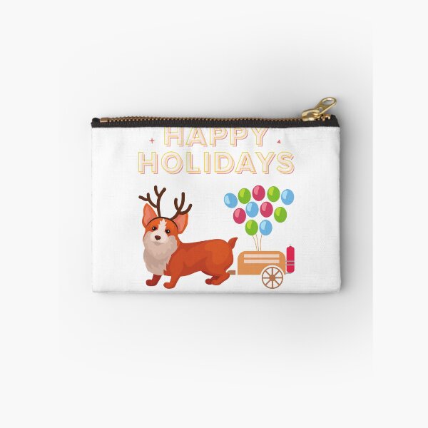 Item preview, Corgi Balloon Happy Holidays designed and sold by MommyMiu.
