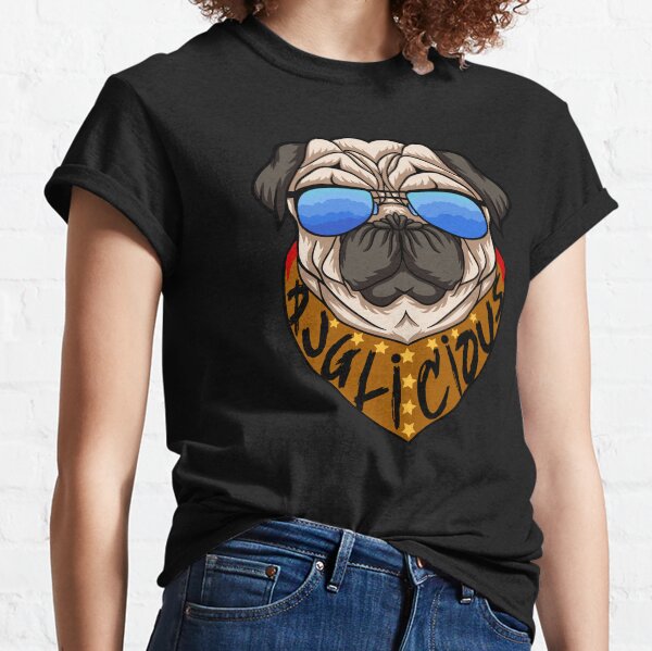 Vista previa del artículo con la obra «pug gracioso», diseñado y vendido por Urbo Panda.